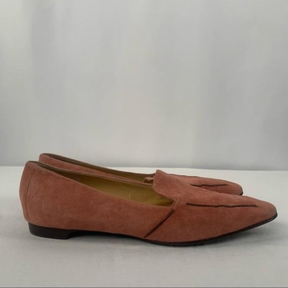 Amalfi Pink Suede Slip On Driving Loafers In‎ Flats in Pink Size 10.5
